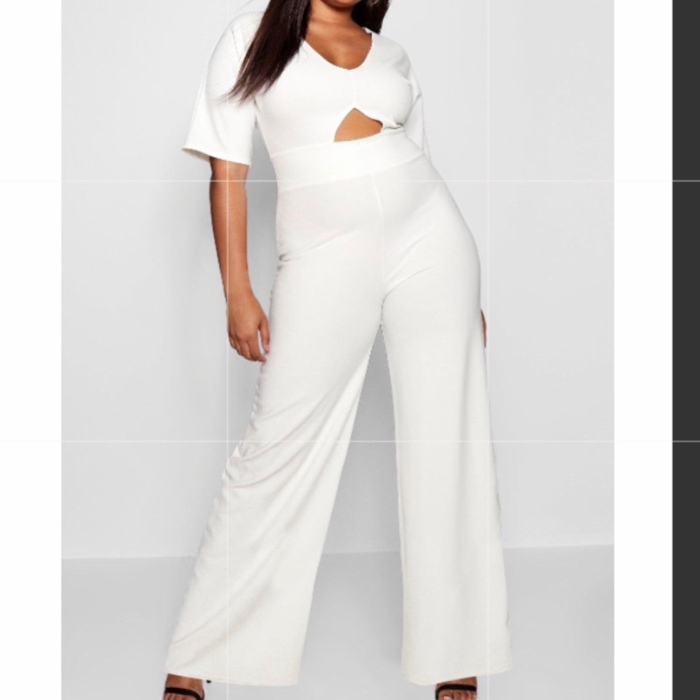 Plus Kimono Sleeve Jumpsuit